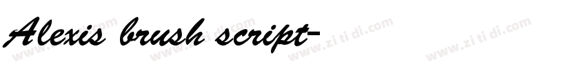 Alexis brush script字体转换